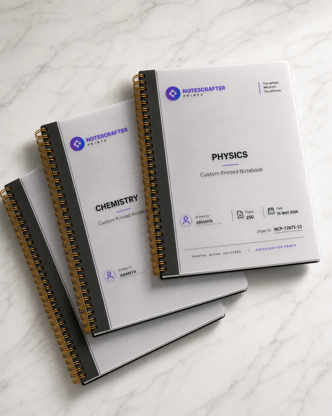Print PDF Notes Online | Premium Golden Wiro Binding & Notebooks ...